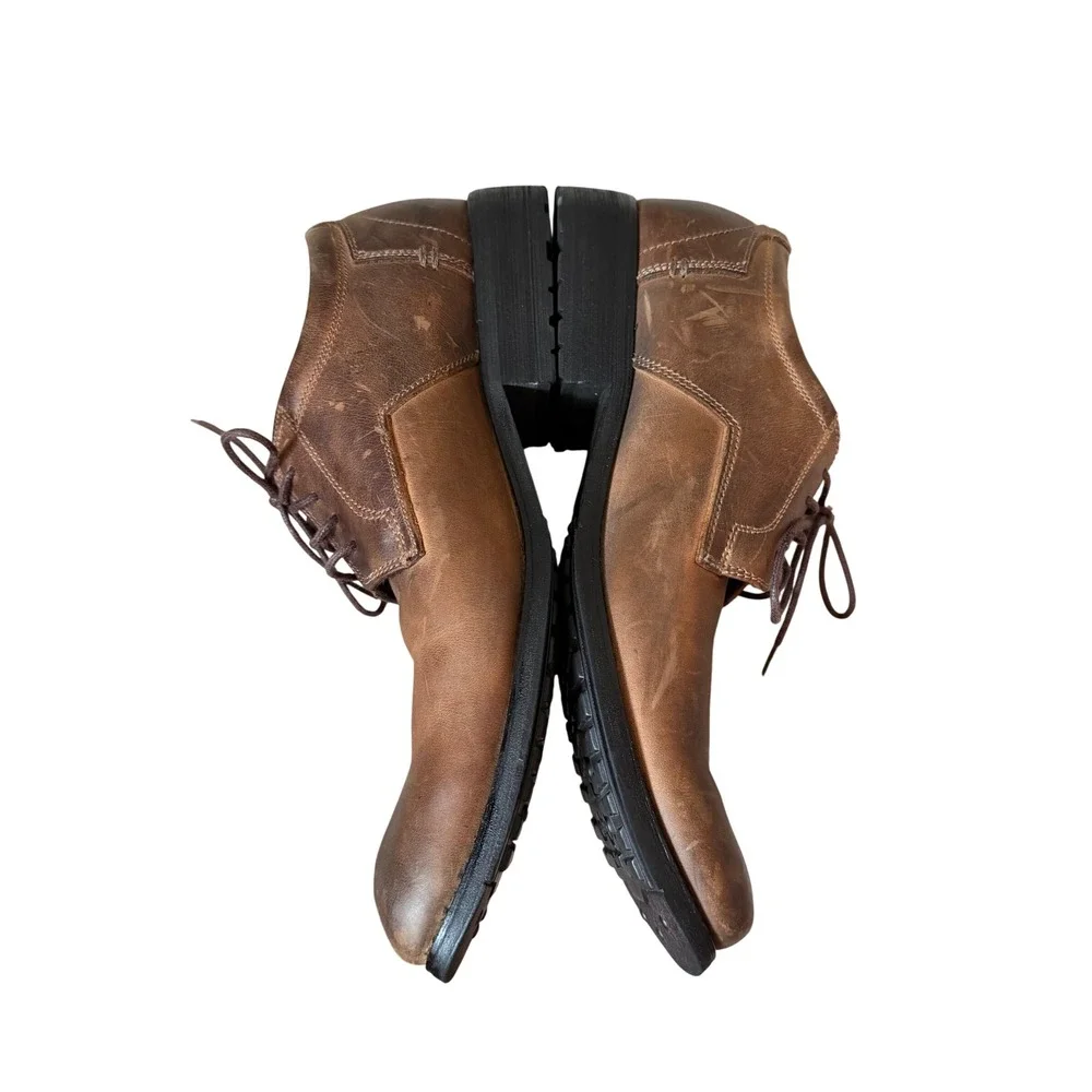 Bed|Stu Men's Shoes Leather Oxford Brown Size 9